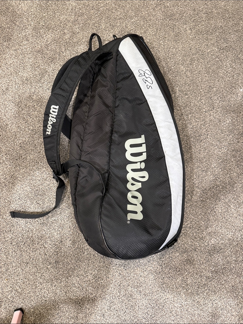 Wilson Black and White Duffel Tennis Bag